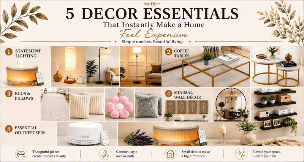 5 Décor Essentials That Instantly Make Your Home Feel Luxurious