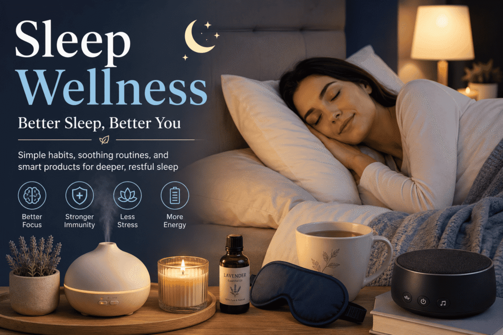 Sleep Wellness: Simple Habits and Essential Products for Better Sleep and a Healthier Life