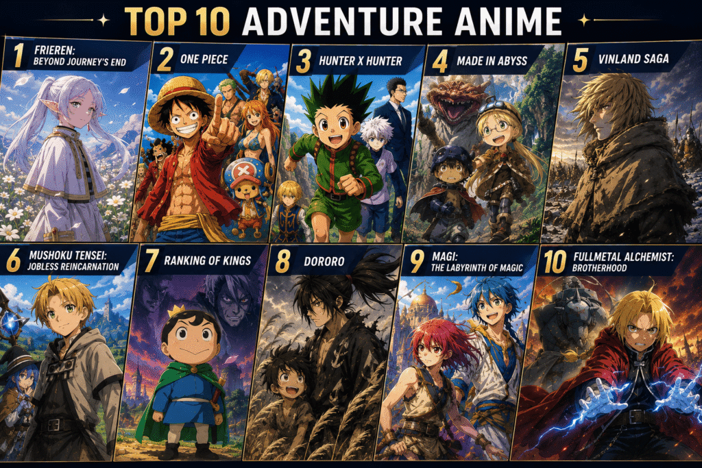 Top 10 Adventure Anime You Need to Watch Right Now